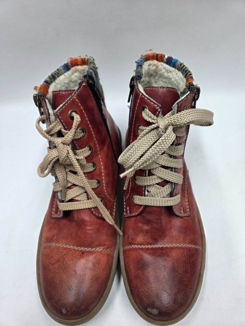 Rieker ankle boots EURO size 38 Double Zip and Laces - Picture 2 of 12